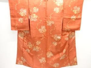 大正ロマン　枝葉に花模様織り出し着物